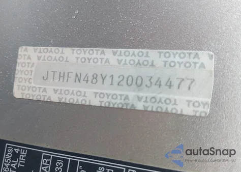 2002 Lexus Sc 430 из США, поврежденный, VIN JTHFN48Y120034477